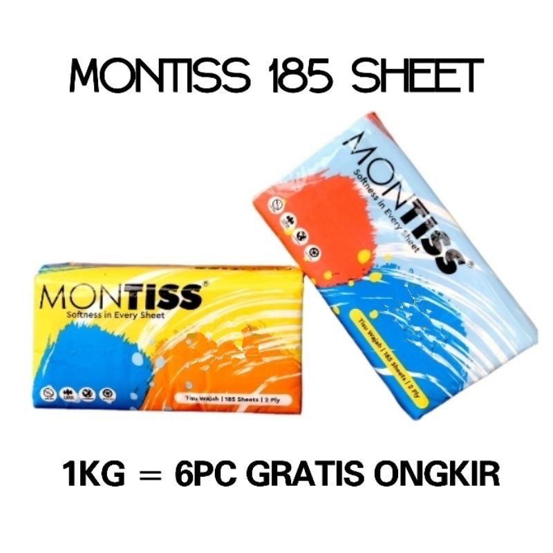 Jual Montiss Facial Tissue 185 Sheets [10 Pack] | Shopee Indonesia