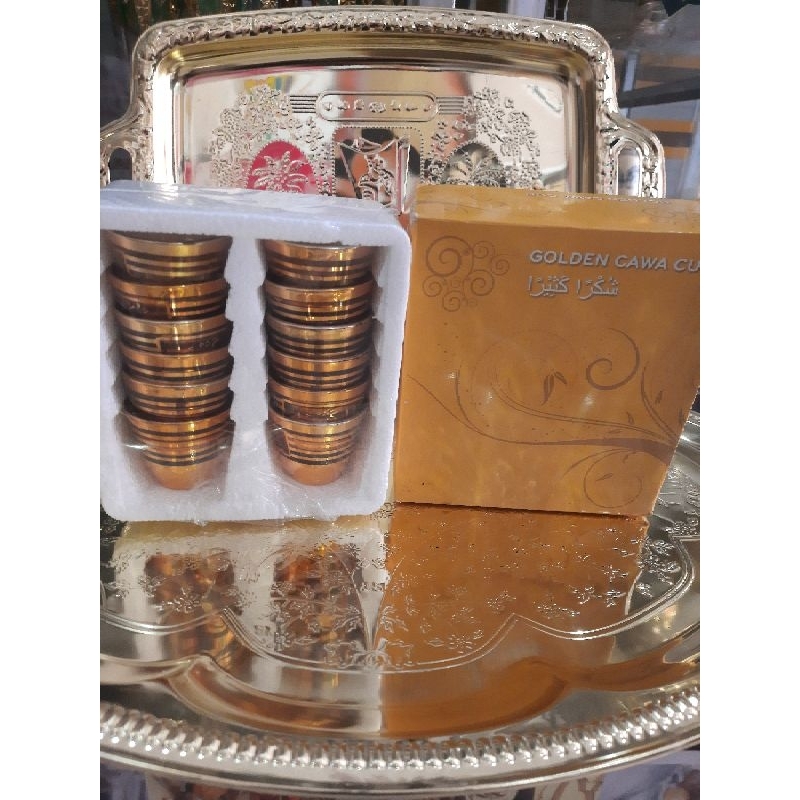 Jual Gelas Golden Cucin Cawa arabia isi 12pcs | Shopee Indonesia