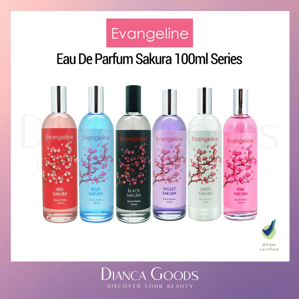 Jual EVANGELINE Eau De Parfum Sakura 100ml Series | Red Sakura / Blue