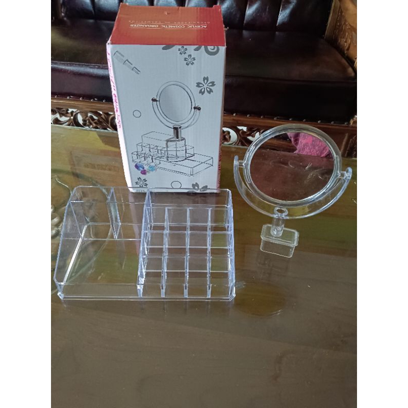 Jual Kotak Tempat Penyimpanan Kosmetik Acrylic Cermin Shopee Indonesia