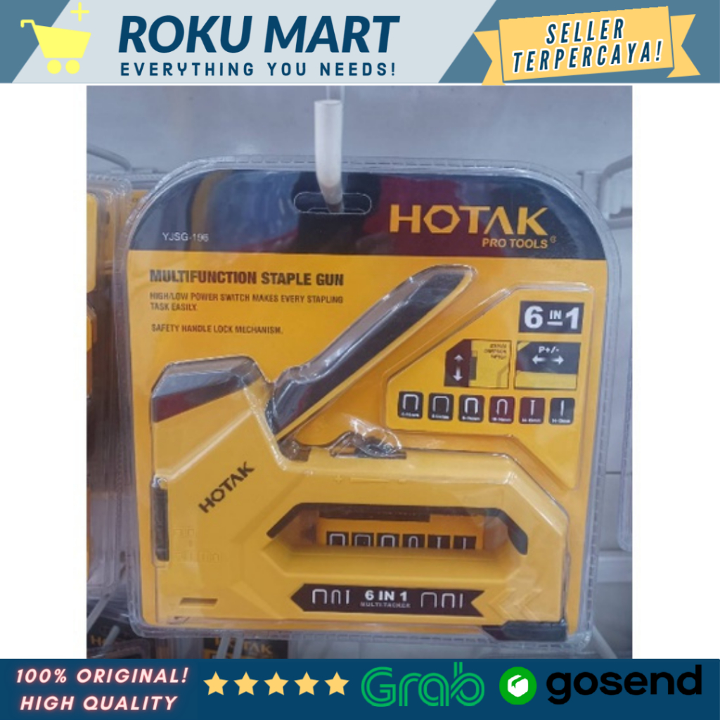Jual HOTAK Heavy Duty 3 Way Staple Gun YJSG196 / HOTAK STAPLES TEMBAK