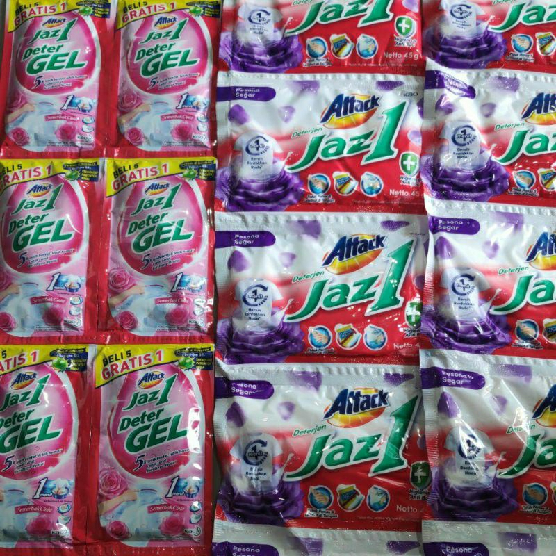 Jual Jaz1 Detergen Bubuk Cair Gel 1 Renceng 6 PCS Jas1 50 g Deterjen ...