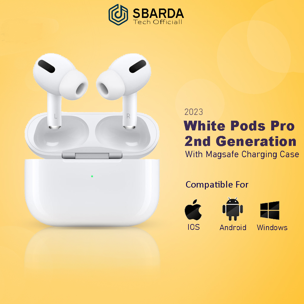 Jual ✓ TERBARU 2023 White Pods Pro Magsafe Wirelles Charging