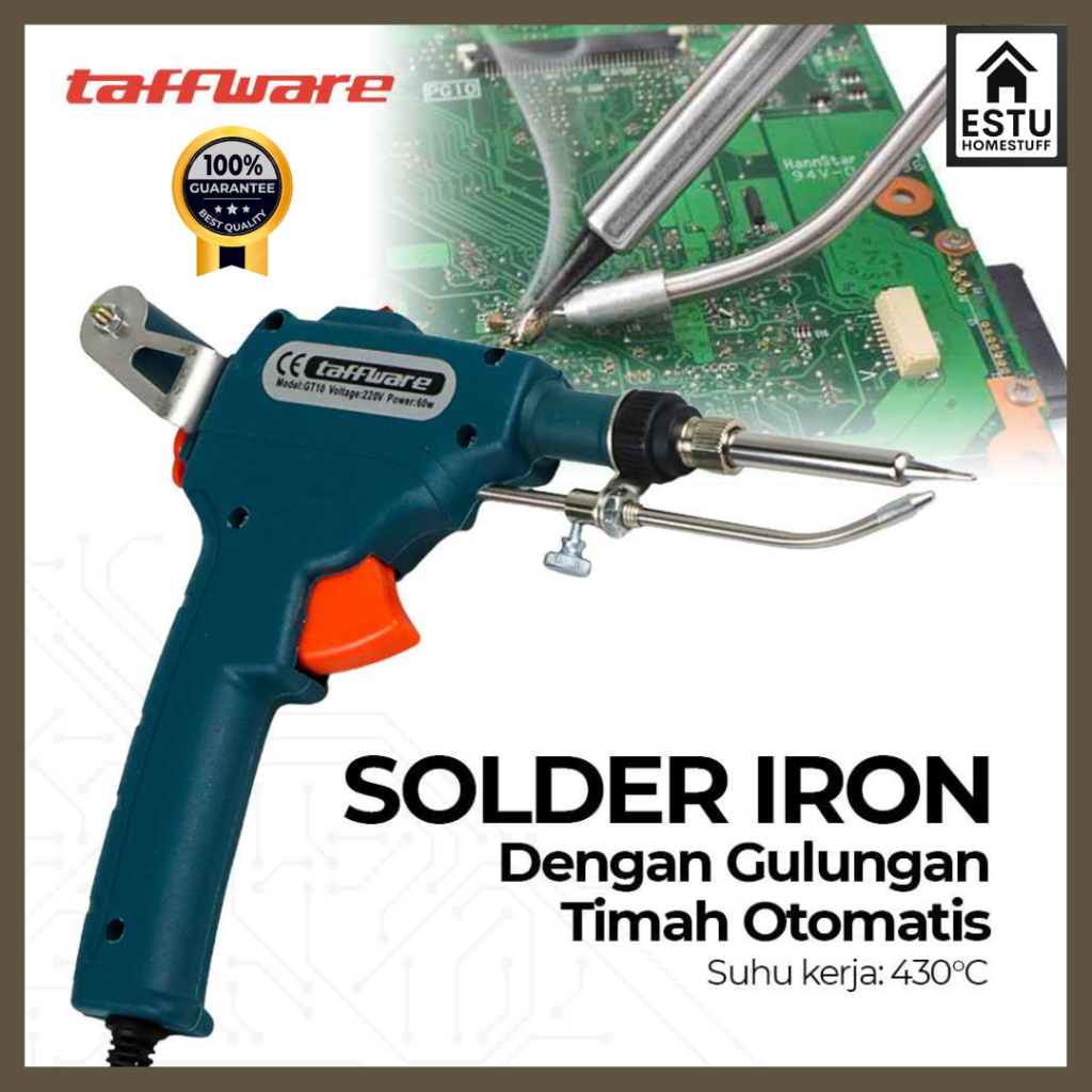 Jual Solder Listrik Otomatis Solder Tembak Otomatis Tin Gun Taffware Solder Watt Original