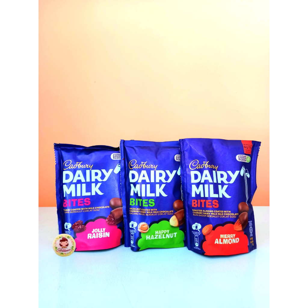 Jual .Coklat import | Cadbury Dairy Milk Bites 50gr Jolly Raisin ...
