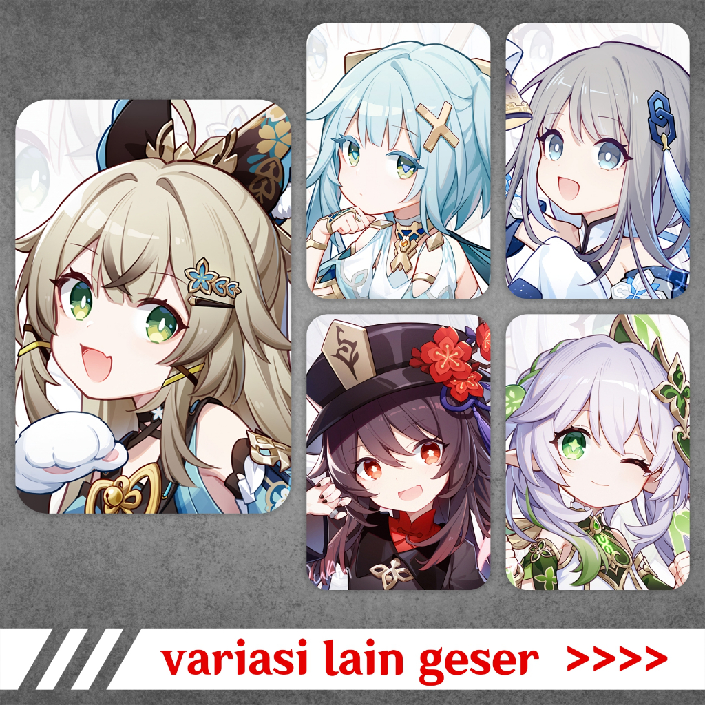 Jual Koleksi Photocard / Kartu Anime Game Genshin Impact B Honkai