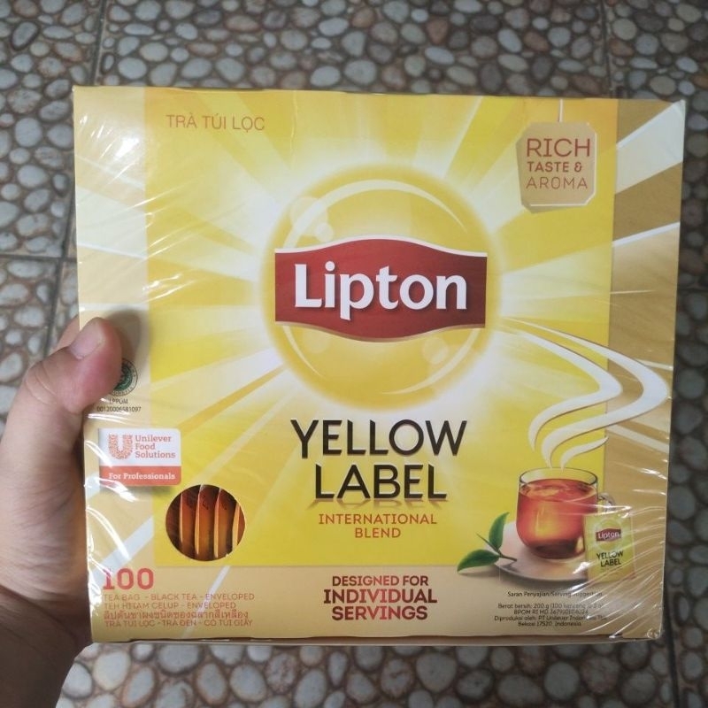 Jual LIPTON YELLOW LABEL BLACK TEA ENVELOPED/AMPLOP (100 TEABAGS ...