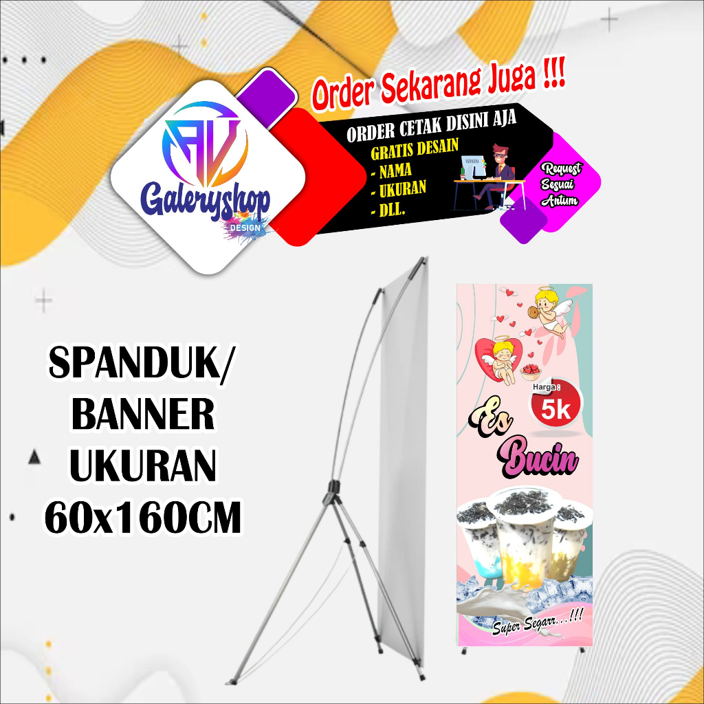 Jual Mmt Spanduk Banner Jualan Es Bucin Minuman Jajanan Dll Ukuran 60x160 Cm Shopee Indonesia