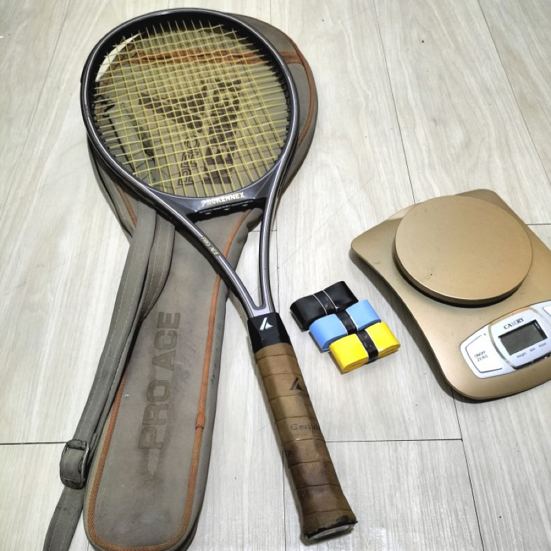 Raquette De Tennis ProKennex Power Ace - Taille Moyenne Aluminium, étui Marron - Grip 4 1/8