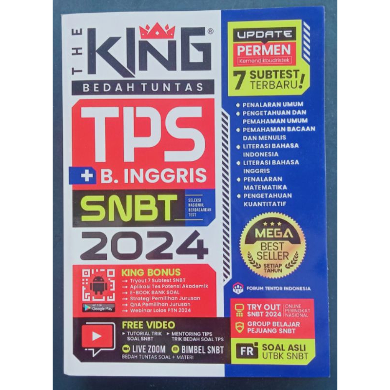 Jual Buku The King Bedah Tuntas TPS B Inggris SNBT 2024 -Forum ...