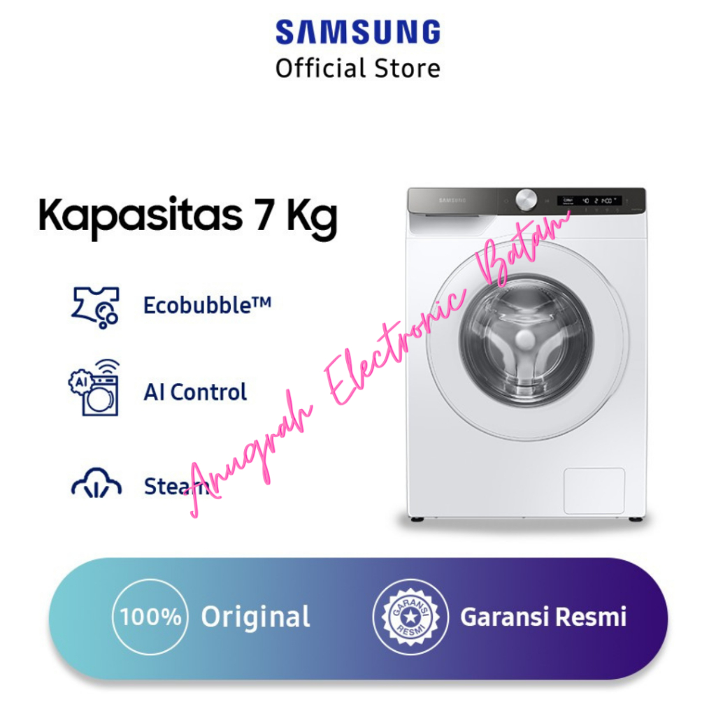 Jual MESIN CUCI 1 TABUNG FRONT LOADING 7KG SAMSUNG WW70T504DTT 7 Kg AI ...