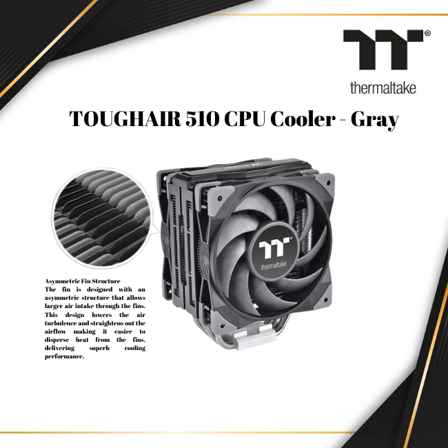 Jual Thermaltake Toughair 510 [Air Cooler] | CL-P075-AL12BL-A | Shopee ...