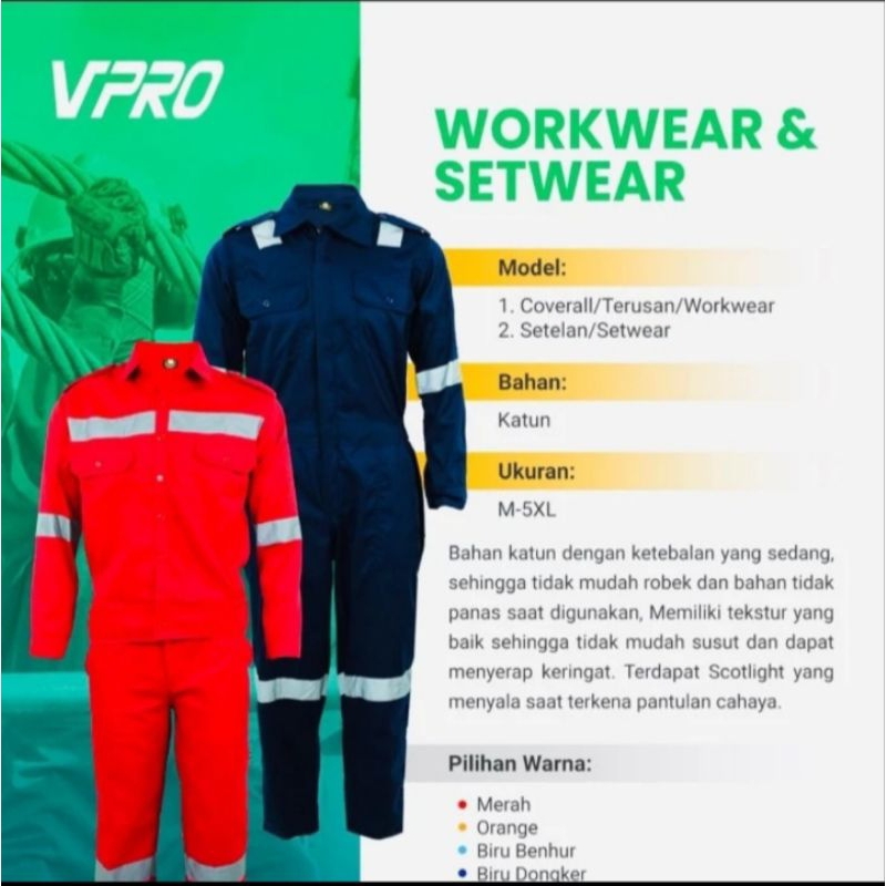 Jual Wearpack Coverall Vpro Warna Merah Harga Murah | Shopee Indonesia