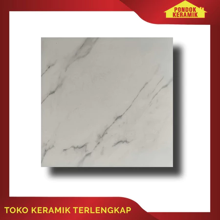 Keramik Lantai Accura 40x40 Laurent Grey Motif Marbe Carara