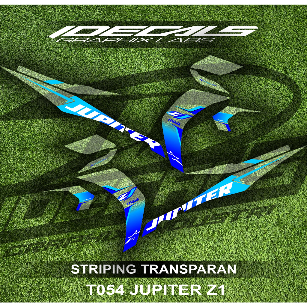 Jual t0054 sticker striping transparan motor jupiter z1 tema list ...