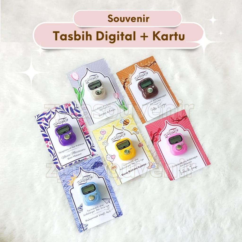 Jual Tasbih Digital Kartu ucapan Souvenir lucu souvenir pengajian ...