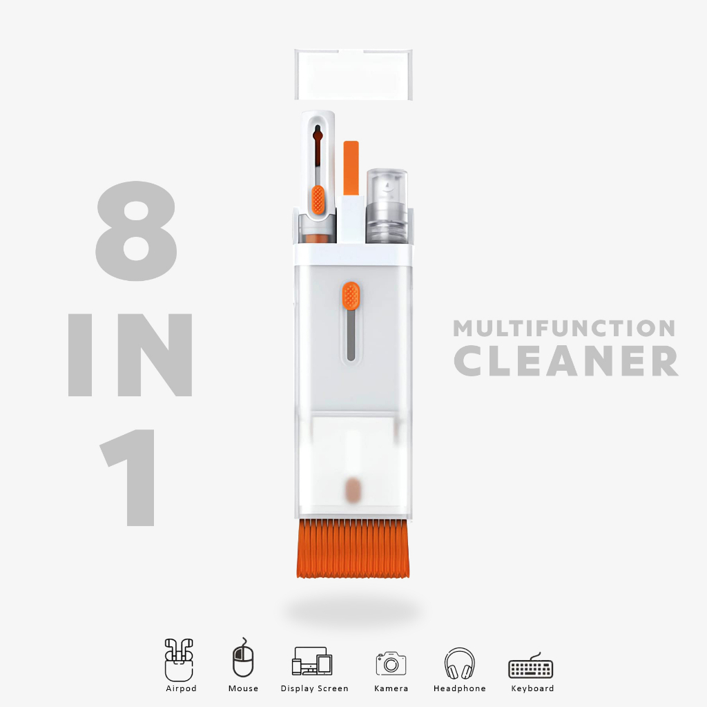 Jual 8 IN 1 Multifunction Cleaning Brush TWS Smartphone Keyboard Laptop ...