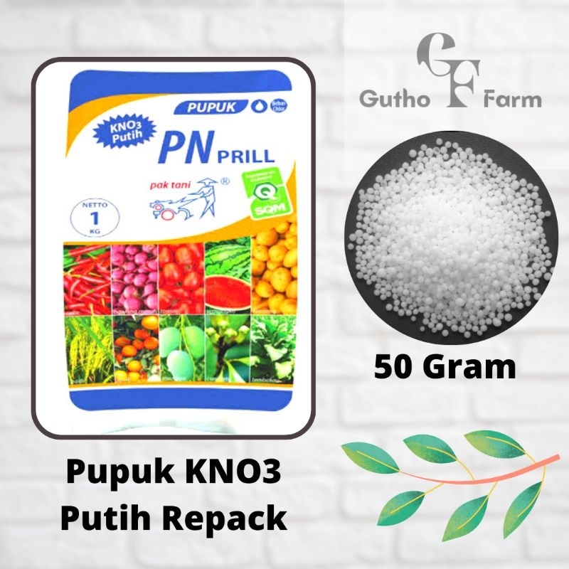 Pupuk KNO3 Putih PN Prill Pak Tani Repack 50 Gram