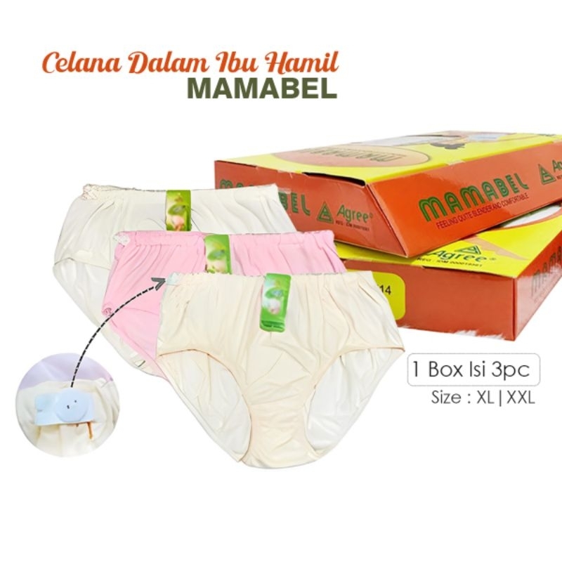 Jual CD hamil / celana dalam hamil MAMABEL kuning ecer dan free box ...