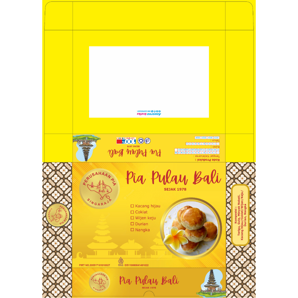 Jual DUS CUSTOM PIA/BAKPIA UK 19X13X3,5 CM | Shopee Indonesia
