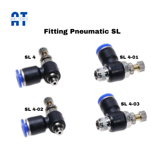 Jual SL | FITTING PNEUMATIC 4 MM & 6 MM SELANG PU (SL M5 M6 M8 M10 M12 ...