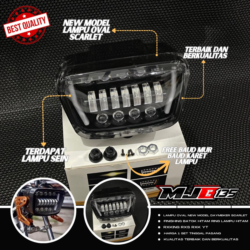 Jual LAMPU DAYMAKER DAYMEKER FULLFRAME OVAL RXKING RX KING SCORVIO V1 ...