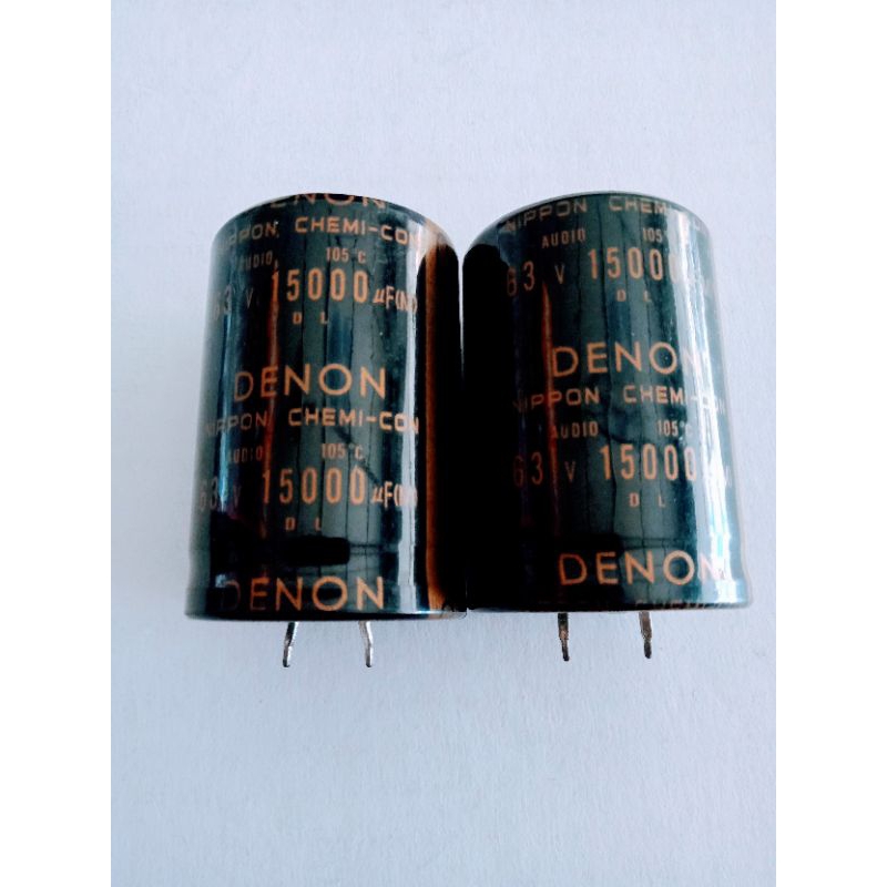 Pair Of 15000uF 63V Electrolytic Capacitors - 35x50mm Size For AMP Audio Filter & Power Supply Circuits
