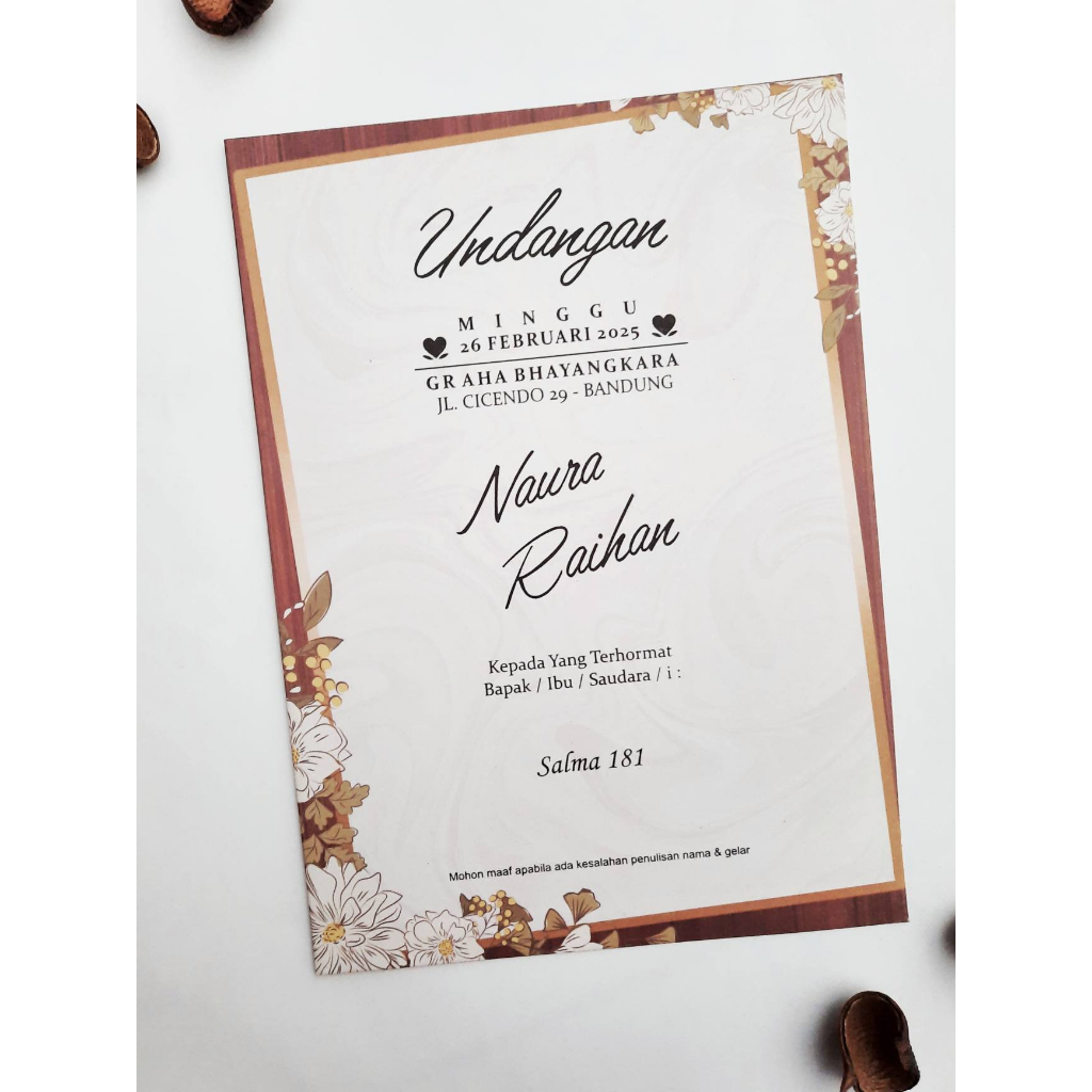 Jual Undangan KLASIK COKLAT | Shopee Indonesia