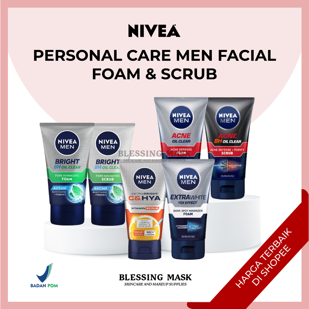 Jual NIVEA MEN Personal Care Men Facial Foam Scrub Sabun Cuci Muka