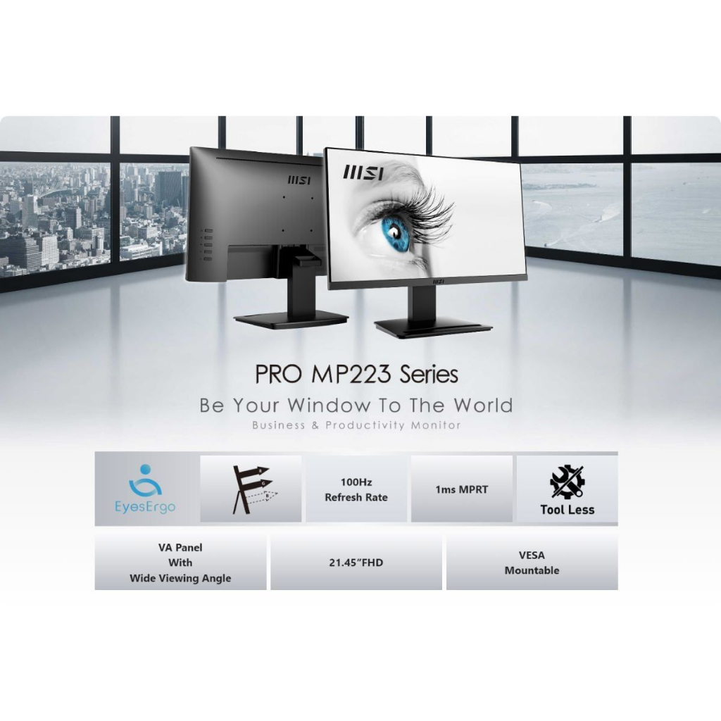 Jual Msi Pro Mp Bussines Produtctivity Monitor Fhd P Hz Ms