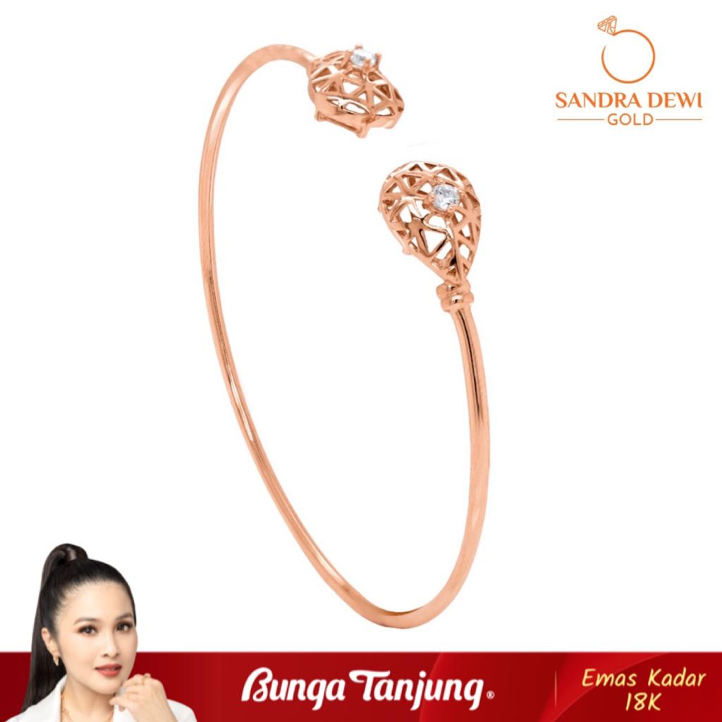 Jual GELANG CHRISTMAS JOY - SANDRA DEWI - EMAS 18K - BUNGA TANJUNG GOLD