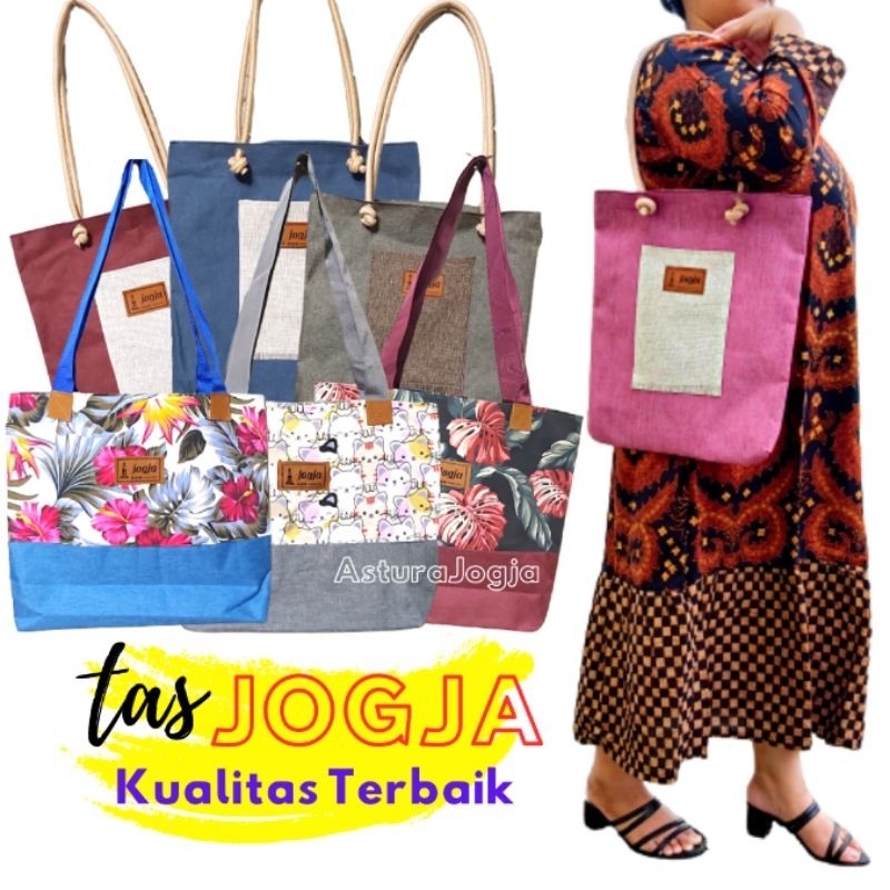 Jual Tote Bag Jogja Kain Tebal Tas Wanita Souvenir Oleh Oleh Jogja