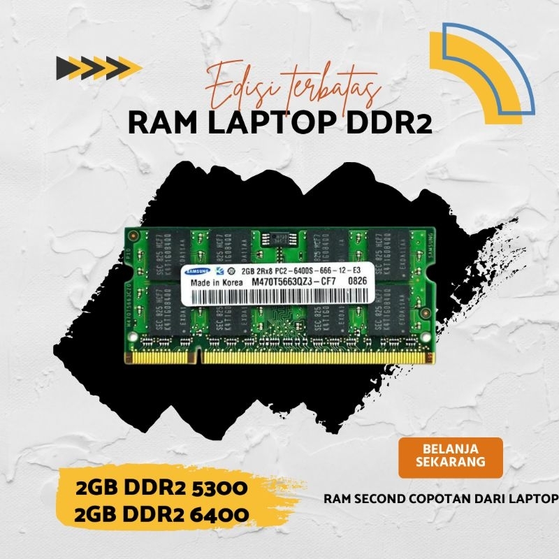 Jual Ram Laptop DDR2 Hynix Samsung Elpida Nanya 2gb Pc6400 | Shopee