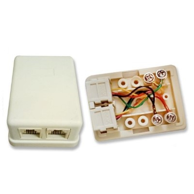 Jual Roset 2 Line Terminal Port Lubang Lobang Cabang Telepon PSTN rumah ...