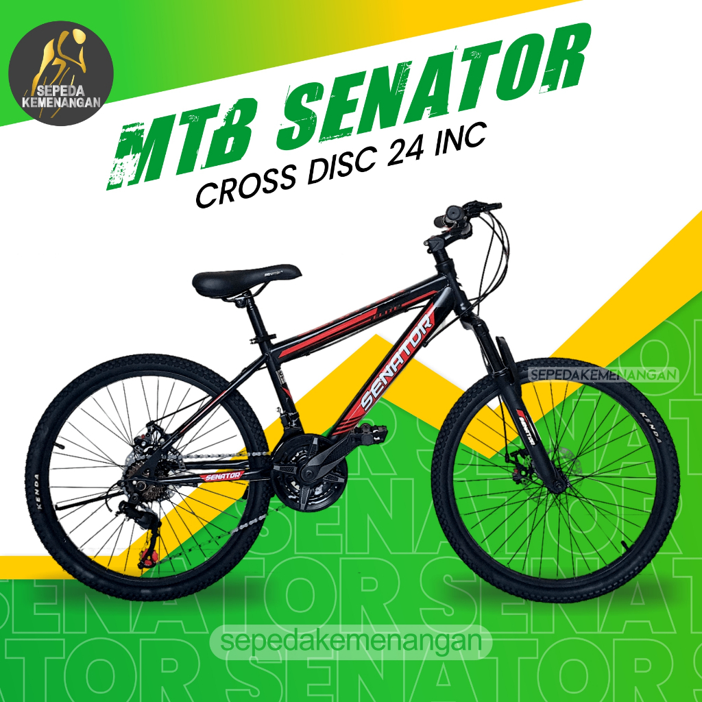 Jual SEPEDA GUNUNG MTB SENATOR CROSS COUNTRY DISC BRAKE 3 X 7 SPEED ...