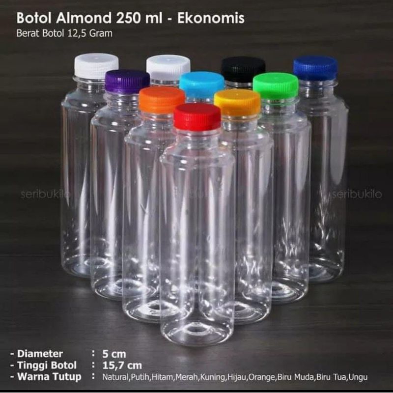 Jual Botol Almond 250 ml pengiriman cargo 400pcs | Shopee Indonesia