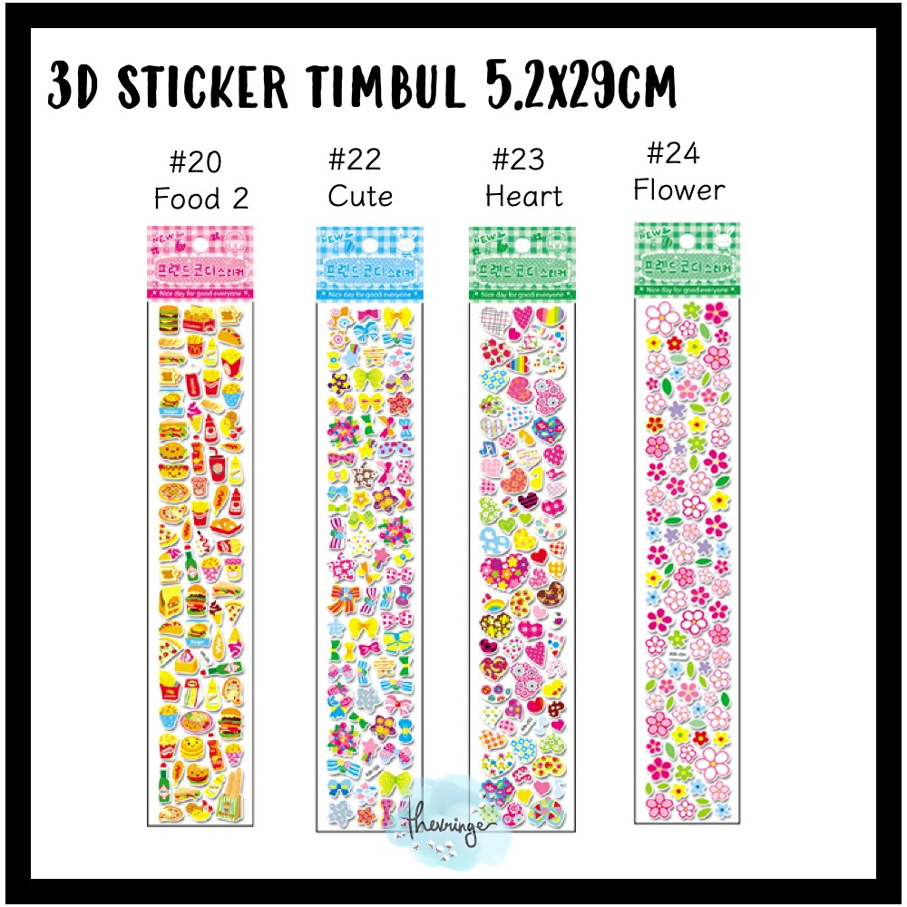Jual [Pilih Motif] MURAH 3D STICKER PUFFY STIKER TIMBUL ANAK REWARD ...