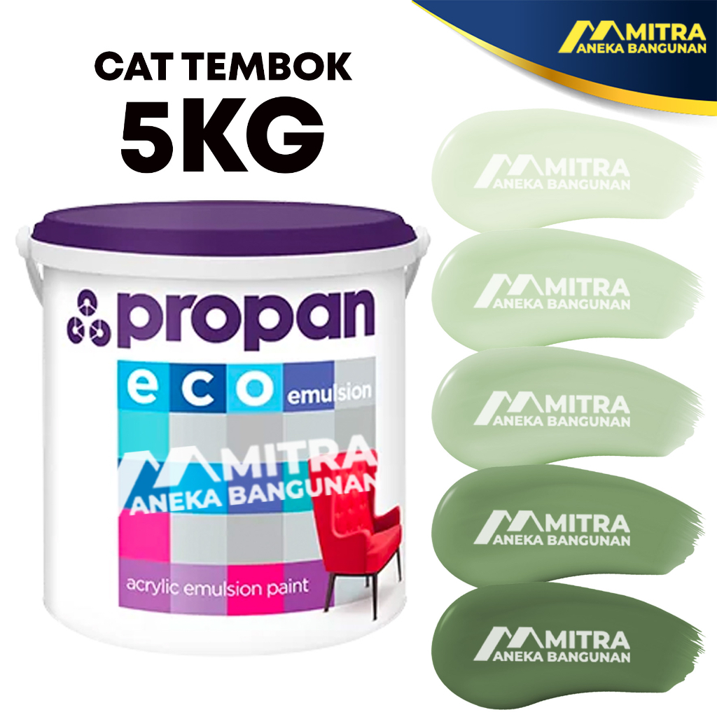 Jual Cat Tembok Interior Propan Eco Emulsion Kg Hijau Sage Green