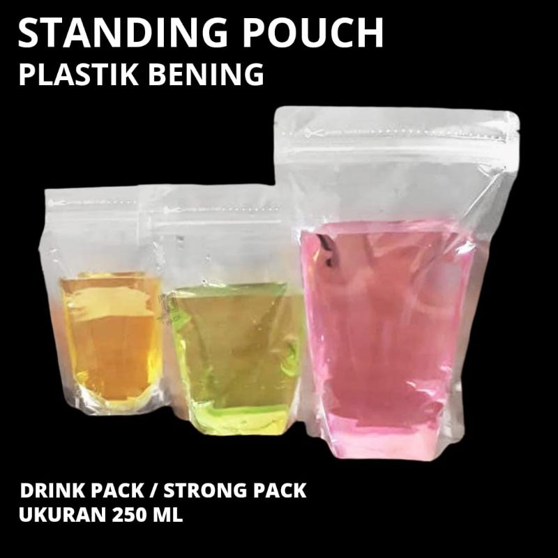 Jual STANDING POUCH PLASTIK BENING DRINK PACK / STRONG PACK 250ML ...