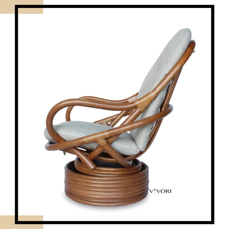 Jual RATTAN SWIVEL ROCKER CHAIR (KURSI ROTAN) | Shopee Indonesia