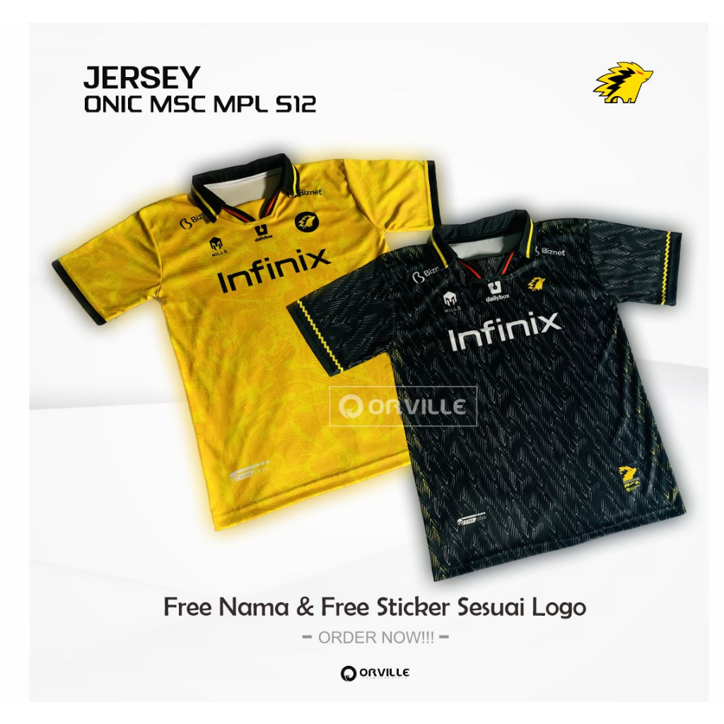 Jual JERSEY ONIC ESPORT TERBARU 2023 MSC MPL S12 / FREE NICKNAME