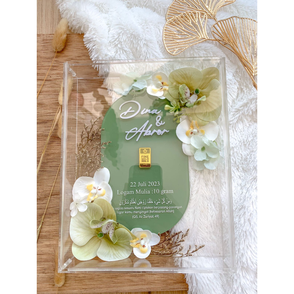 Jual KOTAK MAHAR / MAHAR PERNIKAHAN / BOX MAHAR AKRILIK | Shopee Indonesia