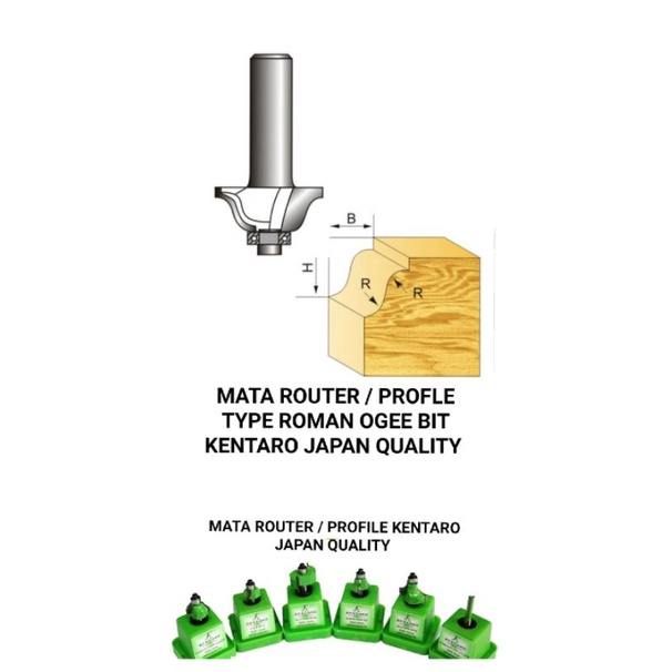 Jual MATA ROUTER / PROFILE TYPE ROMAN OGEE BIT KENTARO JAPAN QUALITY ...