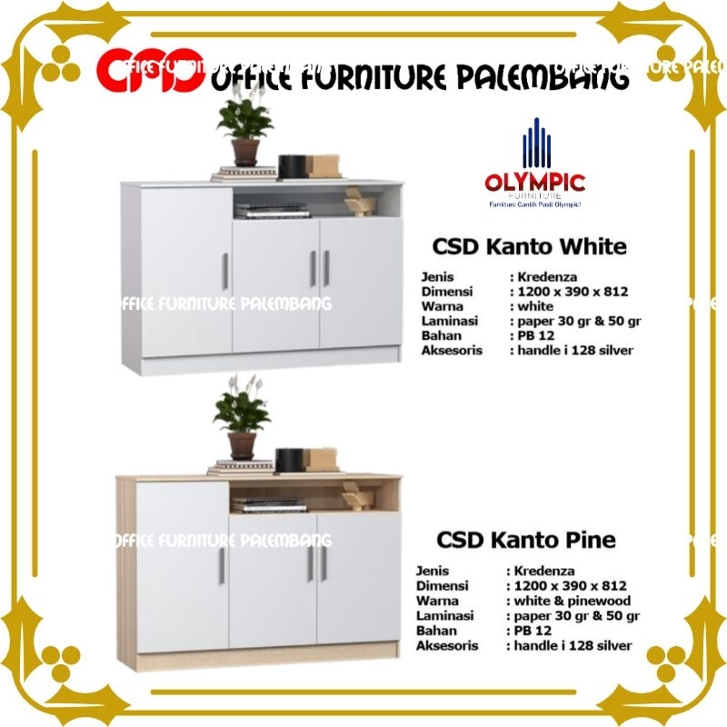 Jual lemari cabinet olympic CSD KANTO WHITE KANTO PINE credenza meja tv ...