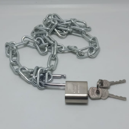 Jual Harga Hemat !! 1 METER Rantai Dan Gembok 30mm Stainless / Rante ...