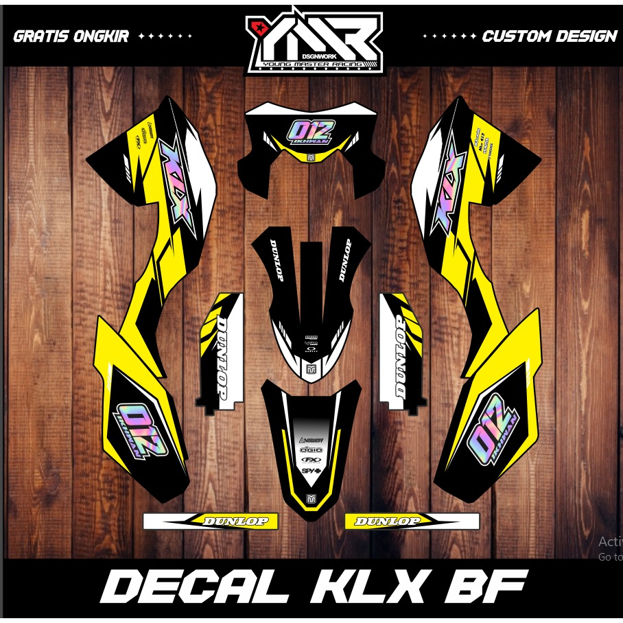 Jual Decal Sticker Stiker Motor D Tracker Dtx Full Custom Warna Cerah Bebas Ganti Nama Nomor Dll