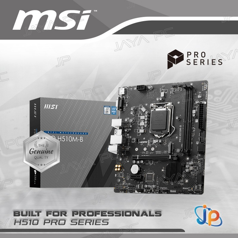 Jual Motherboard MSI PRO H510MB (LGA1200, H510, DDR4, USB3.2, SATA3