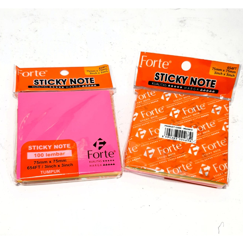 Jual Harga Grosir (1Packs/100lbr ) Memo Sticky Note 3X3inch Tumpuk ...