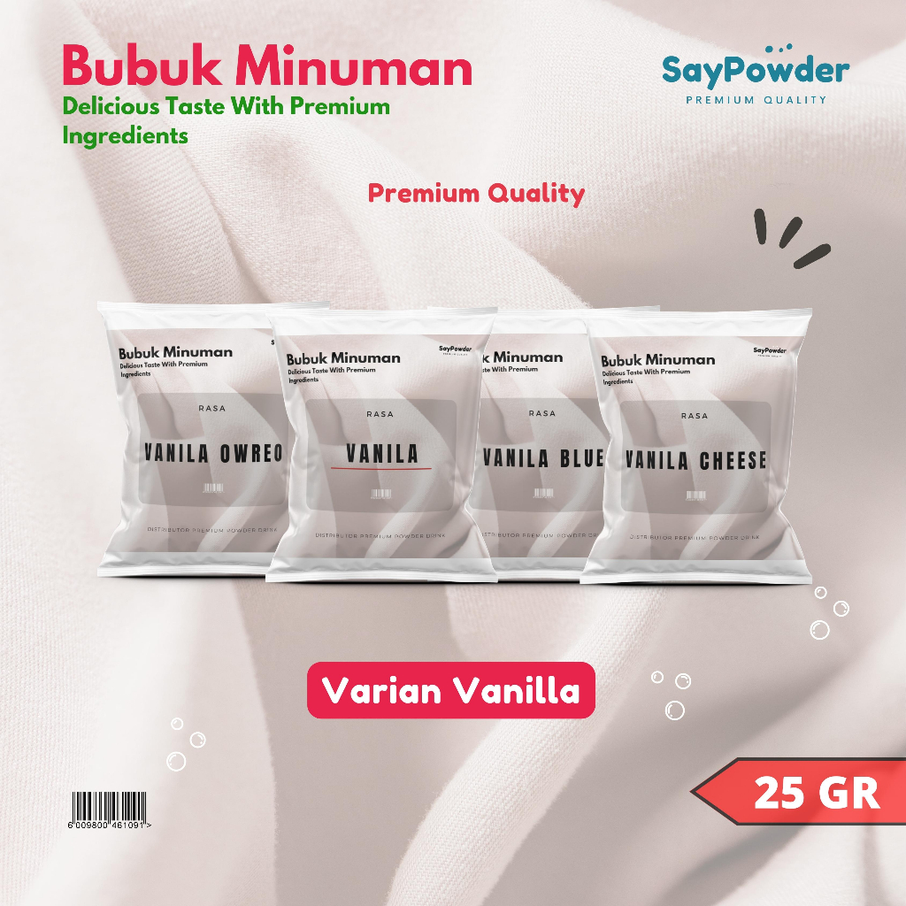 Jual BUBUK MINUMAN SACHET 25 GRAM VARIAN VANILLA SERBUK MINUMAN ...