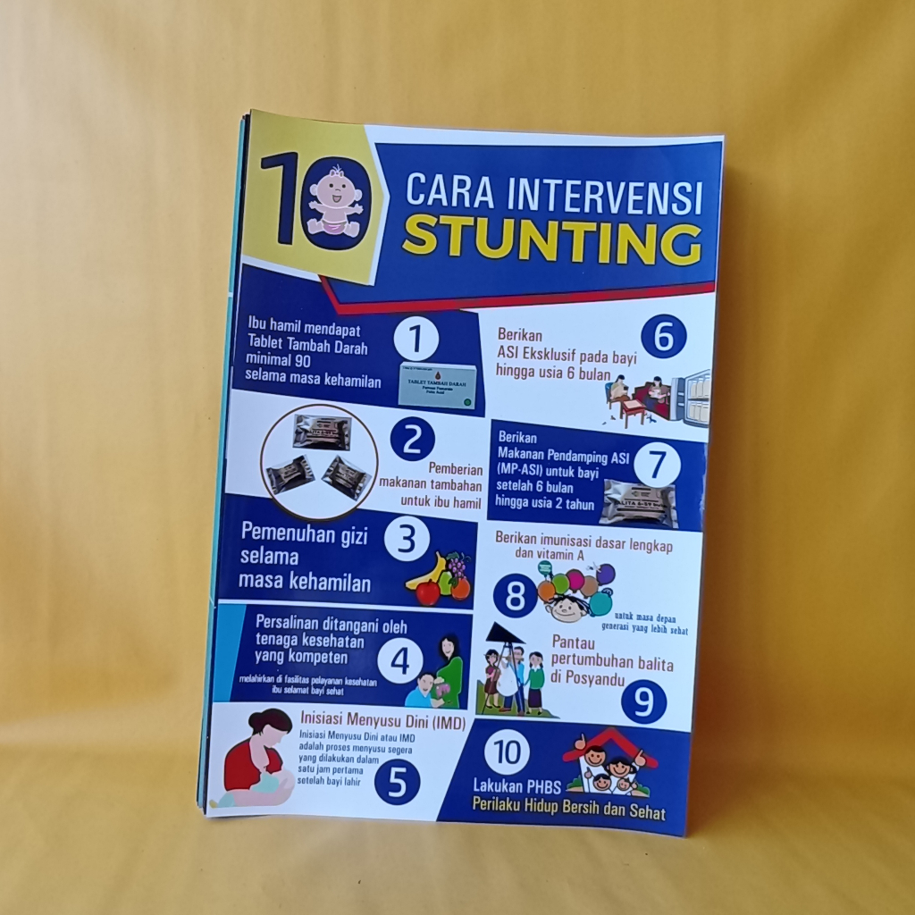 Jual Poster Stunting | Poster 10 Cara Intervensi Stunting Versi 2 ...